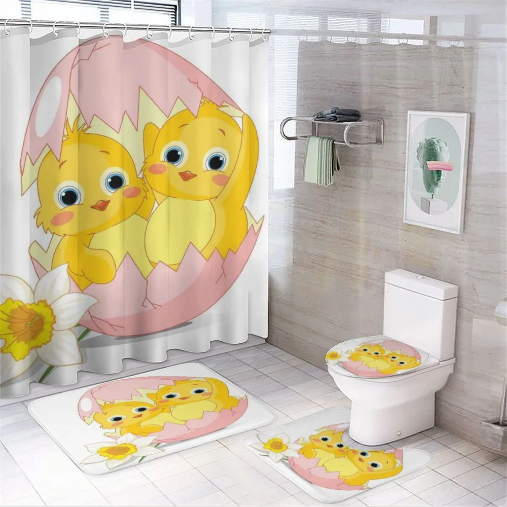 Daffodil Chicks Cracked Egg — 4-Piece Bathroom Set preview