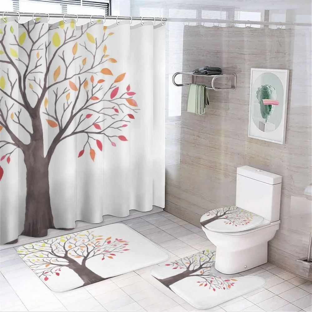 Forest Trees with Leaves — 4-Piece Bathroom Set preview