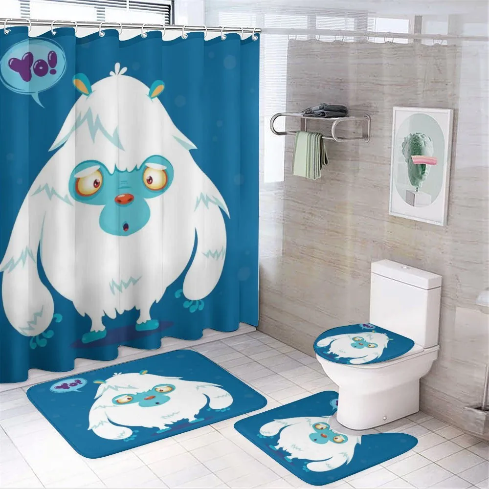 Goofy Cartoon Monster — 4-Piece Bathroom Set preview
