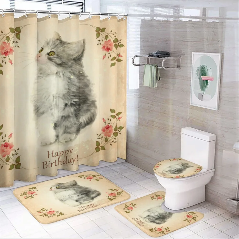 Greeting Roses — 4-Piece Bathroom Set preview