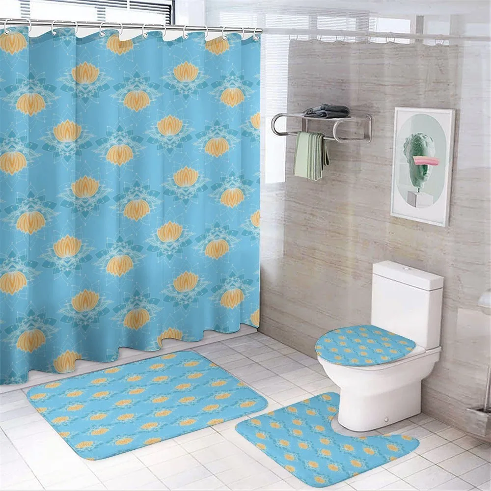 Japanese Themed Flora — 4-Piece Bathroom Set preview