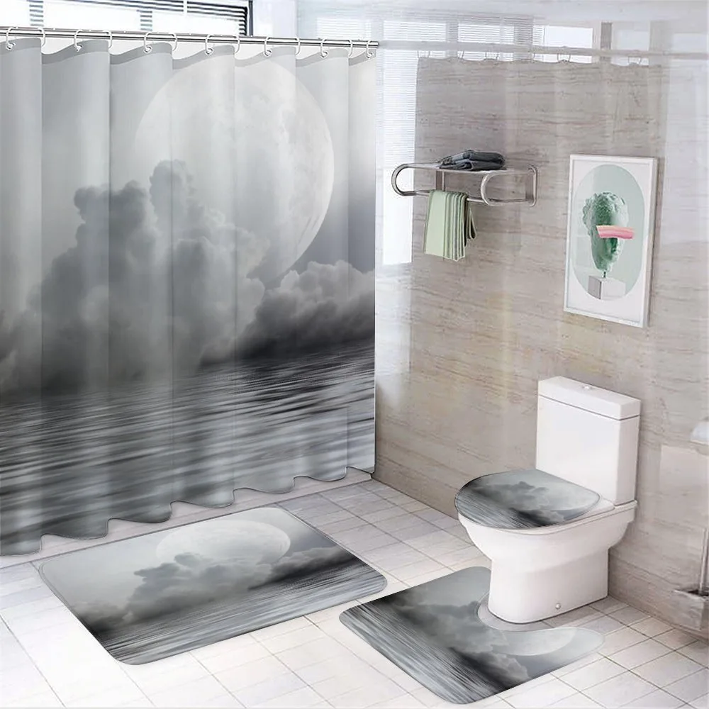 Misty Air and Ocean Art — 4-Piece Bathroom Set preview