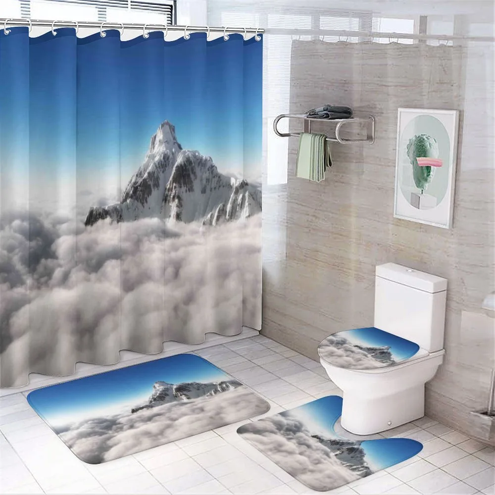 Mountain Sunny Sky — 4-Piece Bathroom Set preview