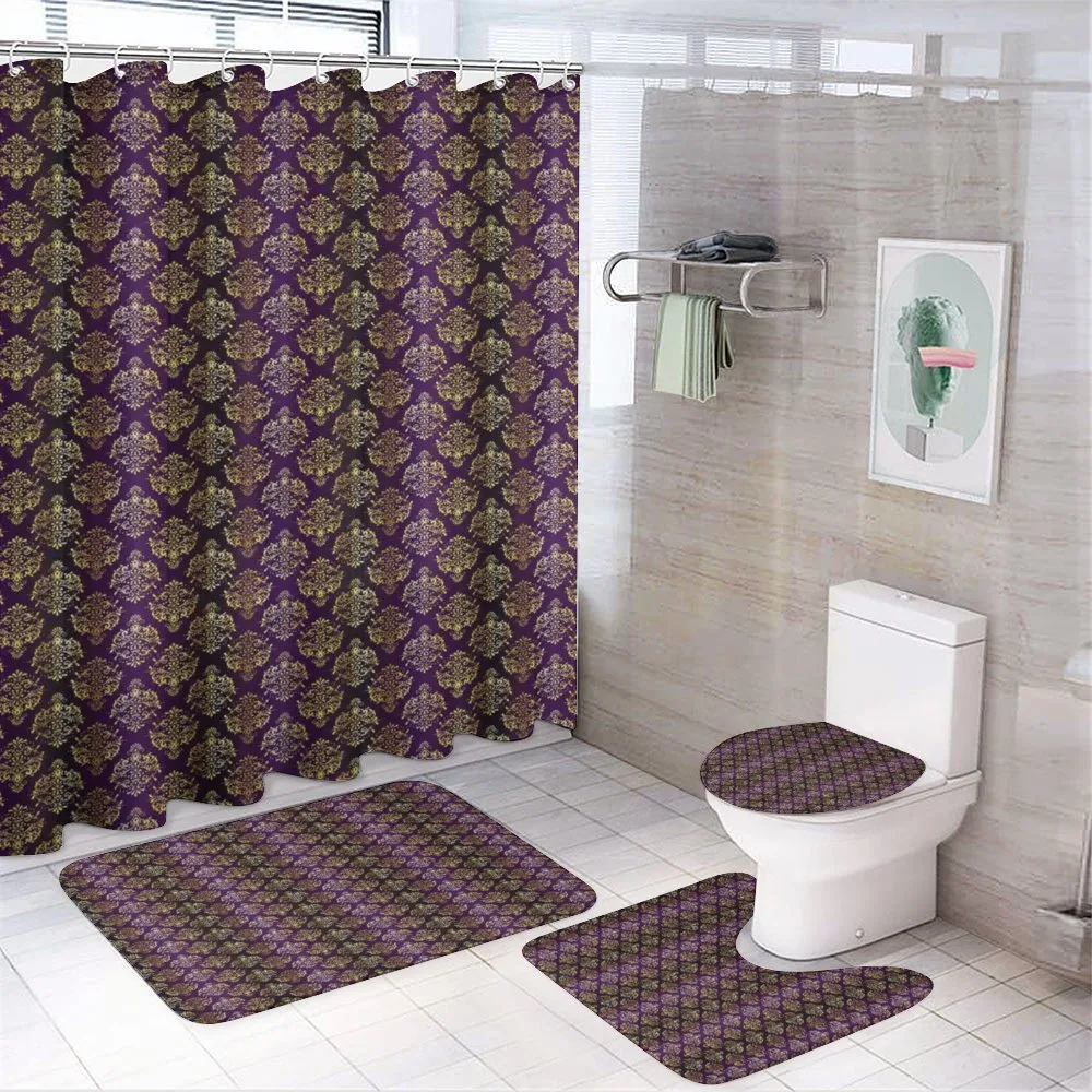 Oriental Leaf Dot — 4-Piece Bathroom Set preview