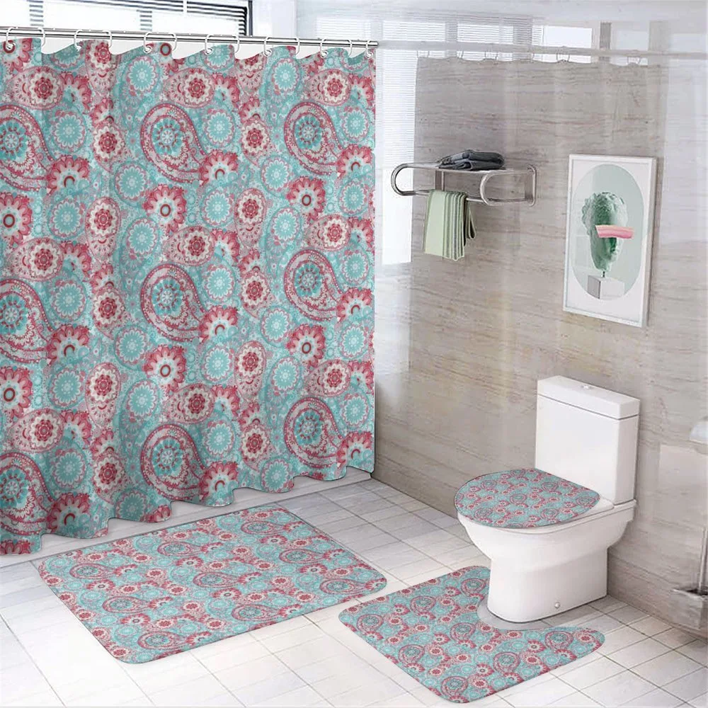 Oriental Spring Flowers — 4-Piece Bathroom Set preview