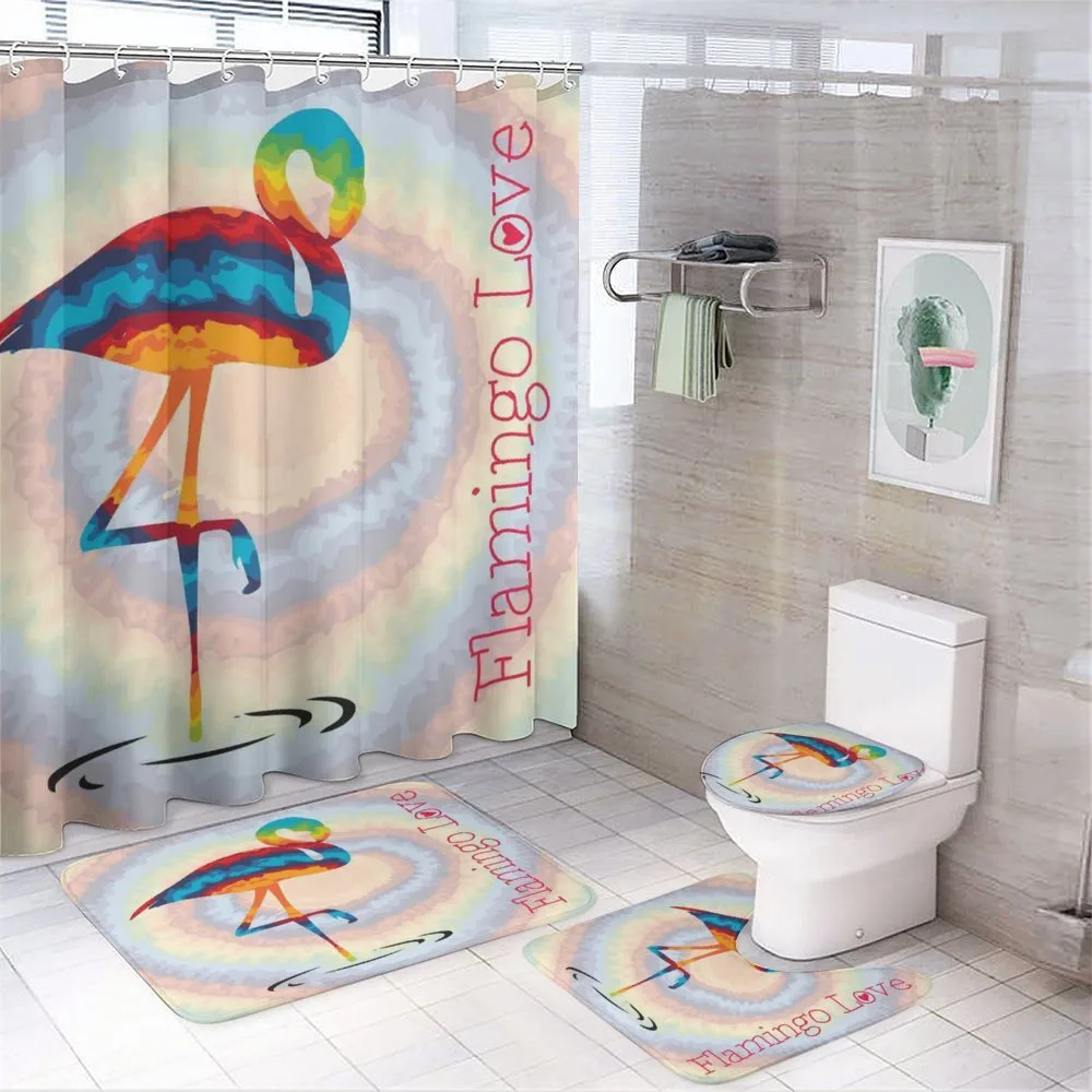 Rainbow Colored Birds — 4-Piece Bathroom Set preview