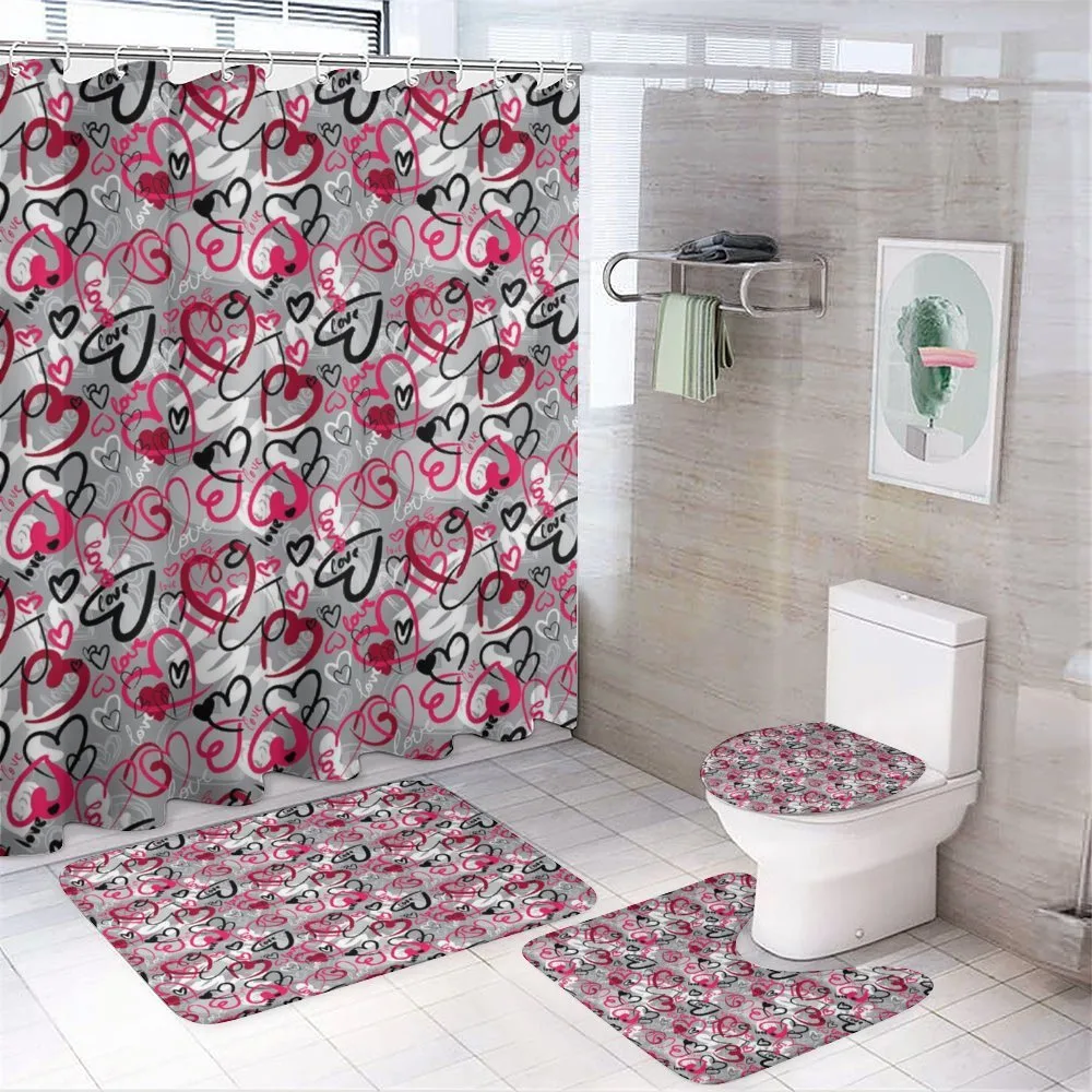 Abstract Doodle Fun 4-Piece Bathroom Set product video