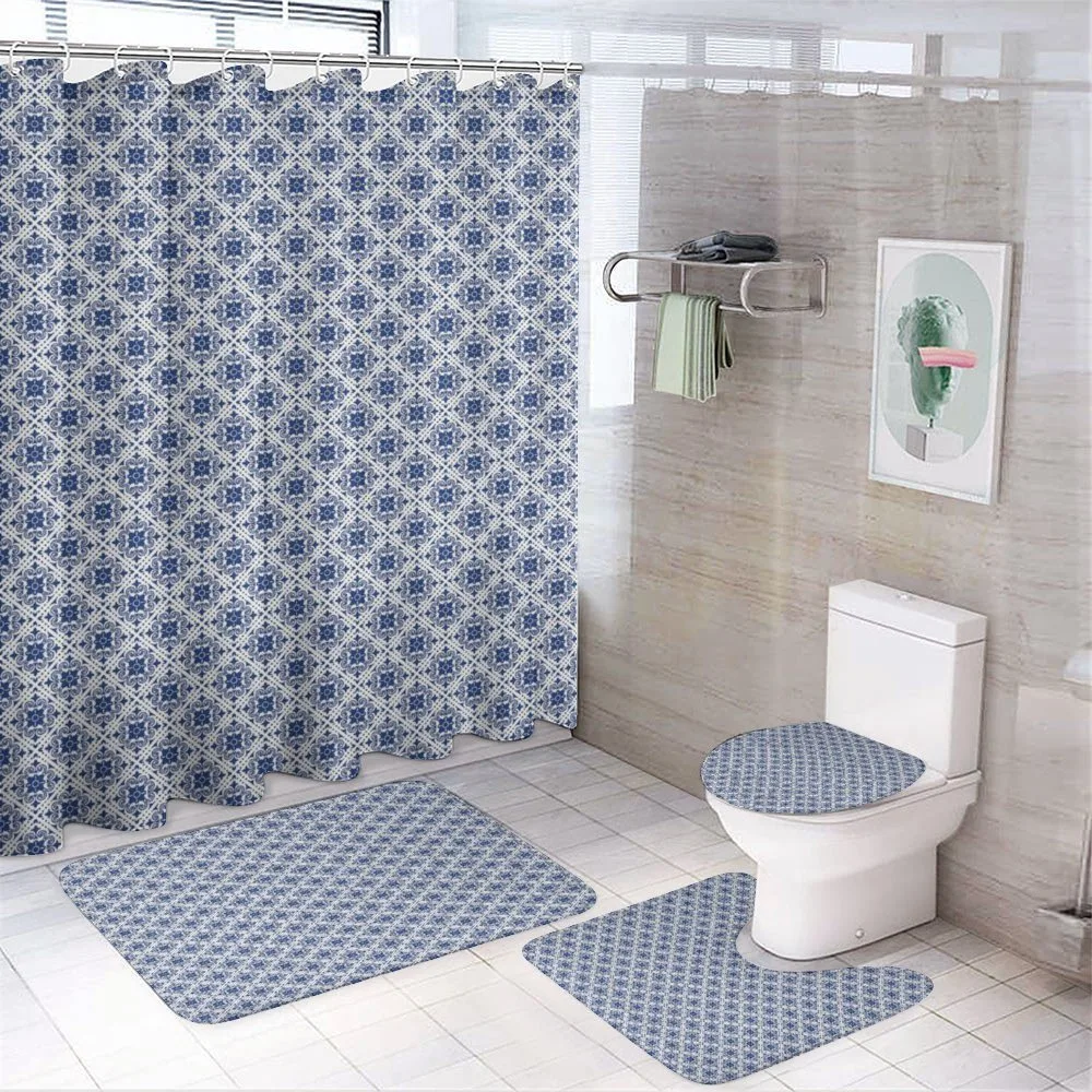 Floral Traditional Damask — 4-Piece Bathroom Set preview