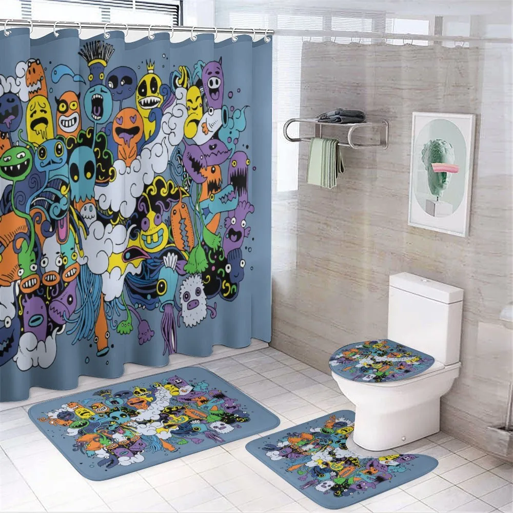 Funky Monsters Society — 4-Piece Bathroom Set preview
