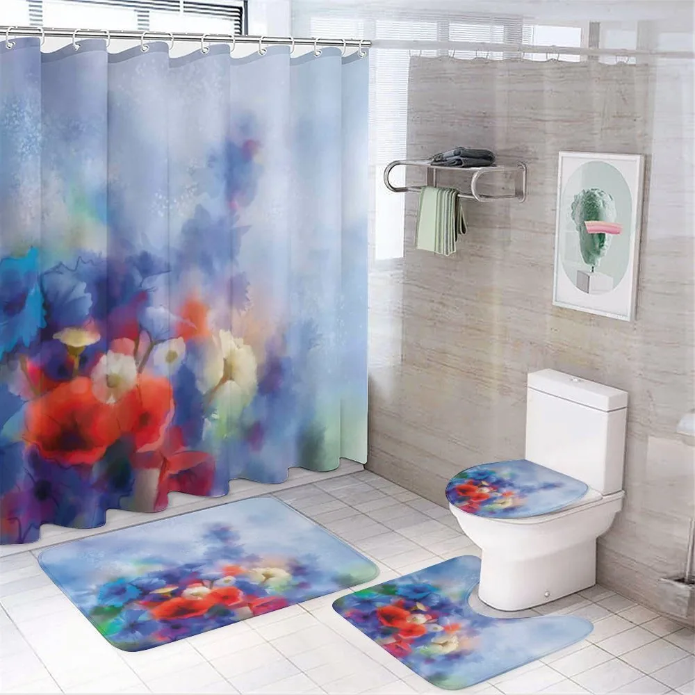 Hazy Painting Effect — 4-Piece Bathroom Set preview