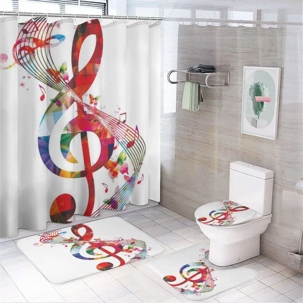 Notes Rhythm Artwork — 4-Piece Bathroom Set preview