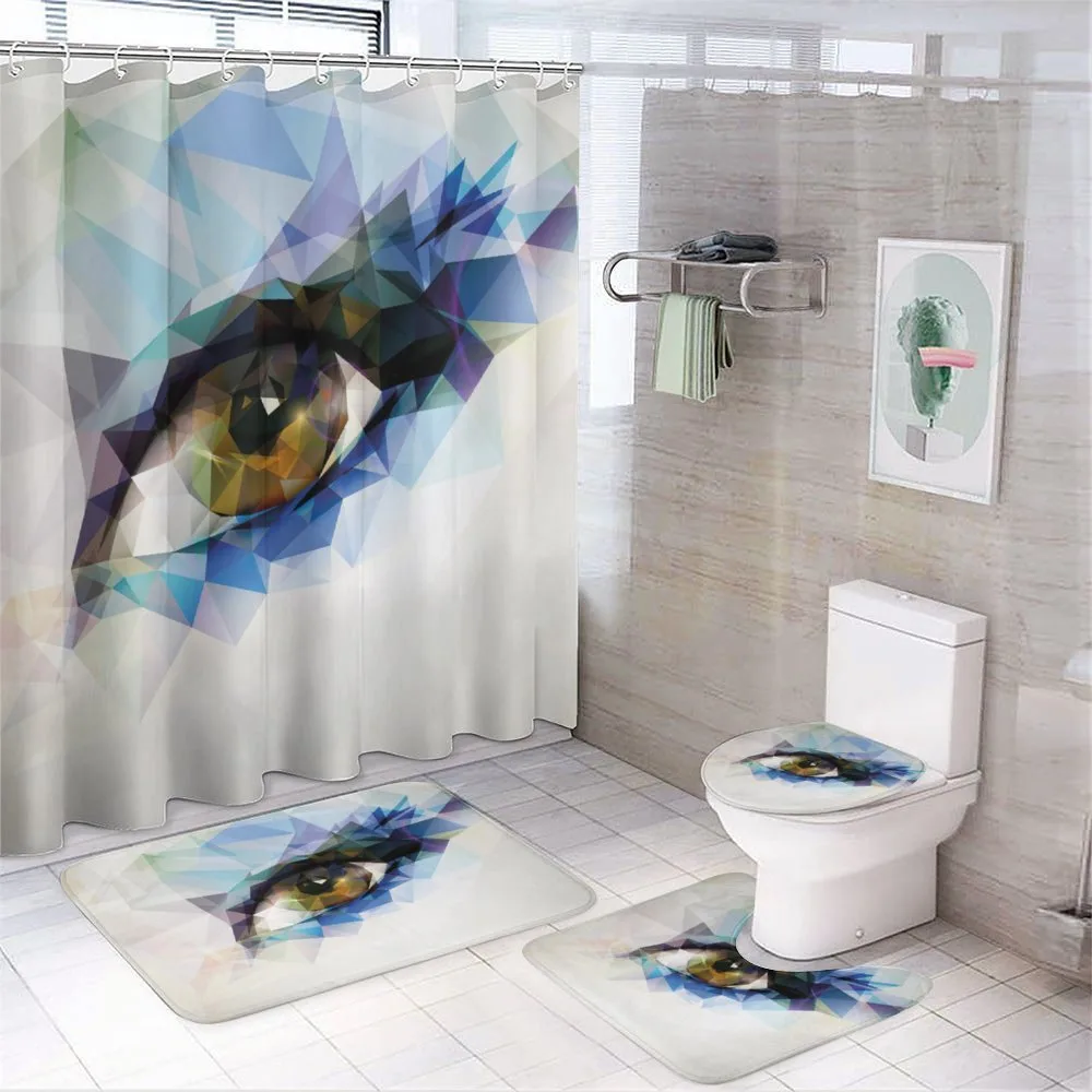 Polygonal Effects Modern — 4-Piece Bathroom Set preview