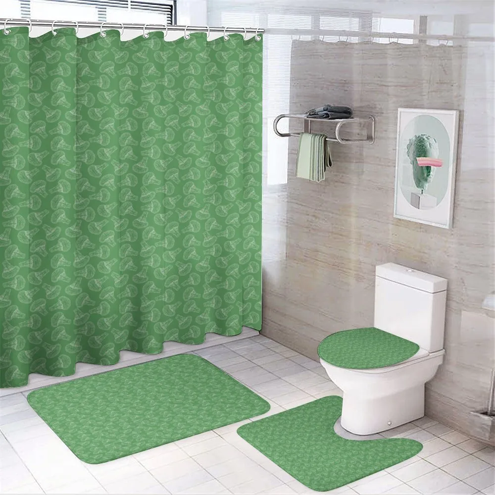 Repetitive Veggie Drawings — 4-Piece Bathroom Set preview