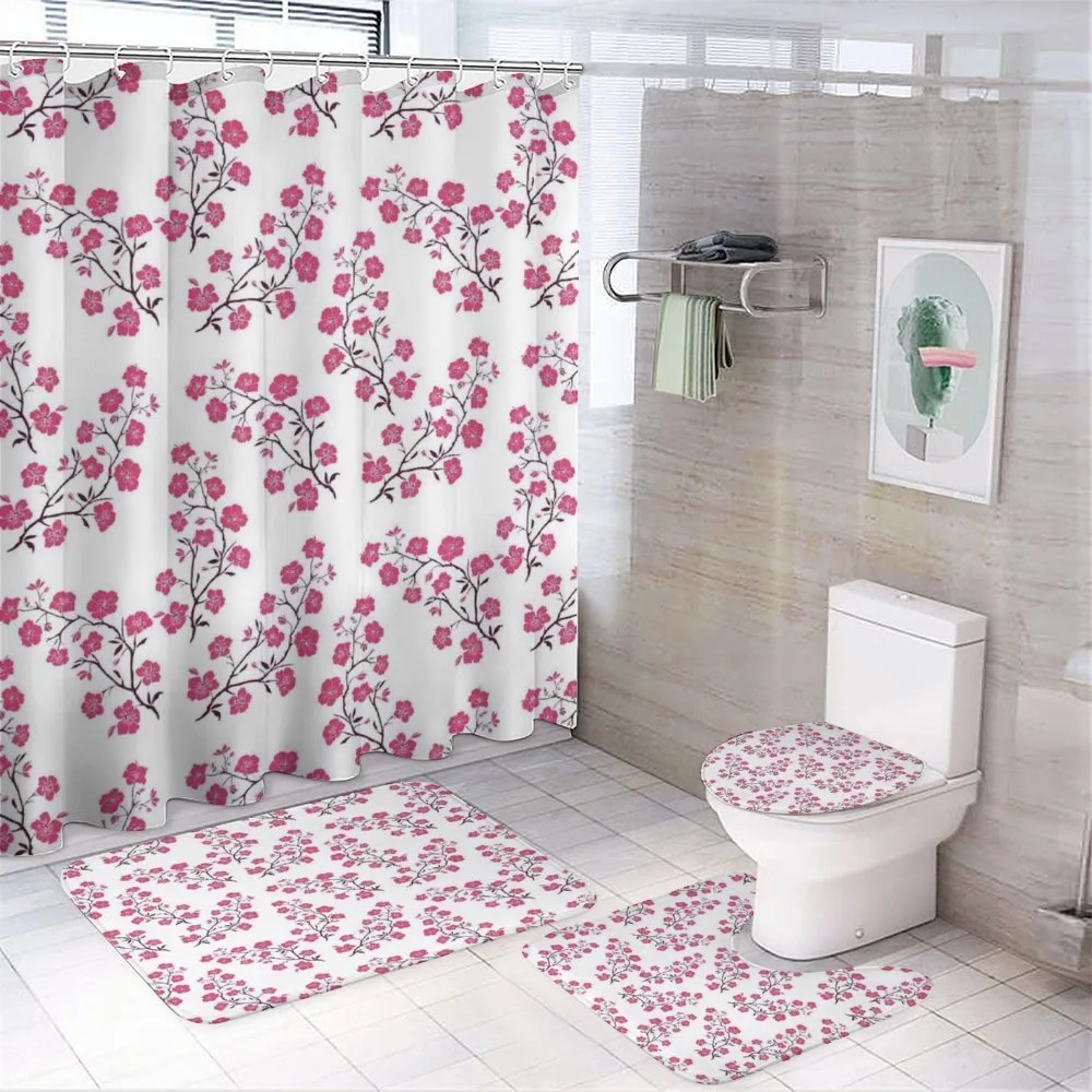 Twigs of Sakura Tree — 4-Piece Bathroom Set preview
