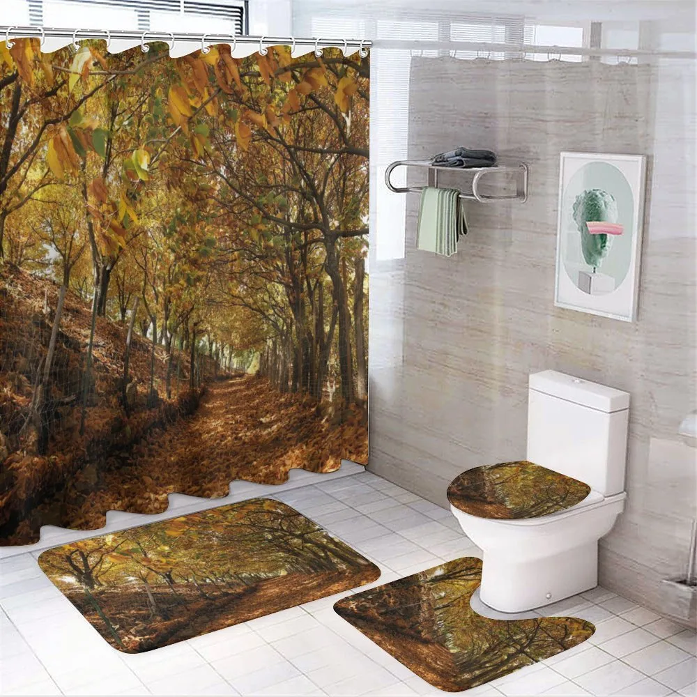 Autumn Foliage Forest — 4-Piece Bathroom Set preview
