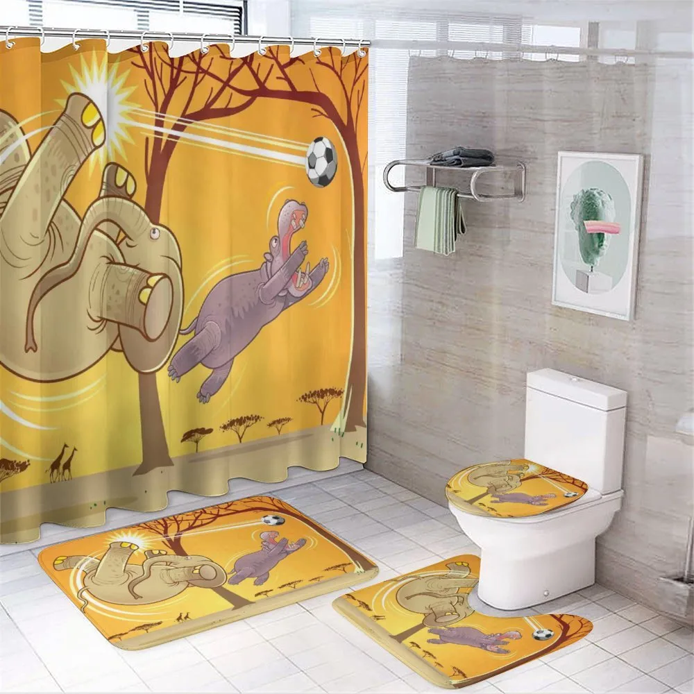 Elephant and Hippo Ball — 4-Piece Bathroom Set preview