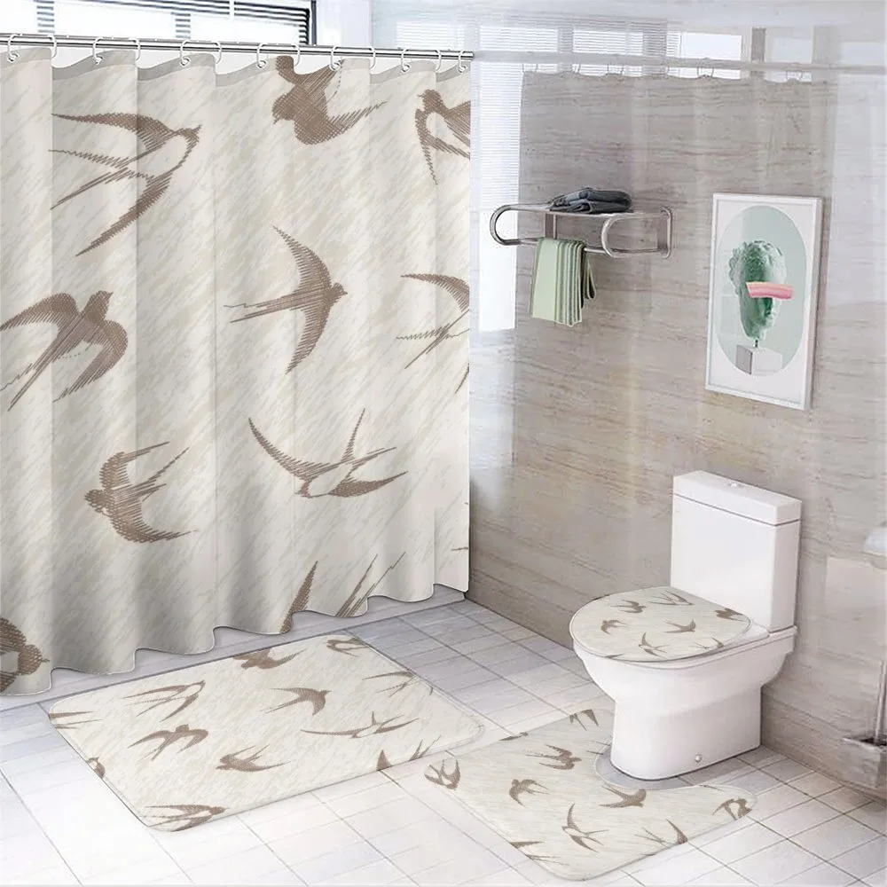 Flying Birds — 4-Piece Bathroom Set preview
