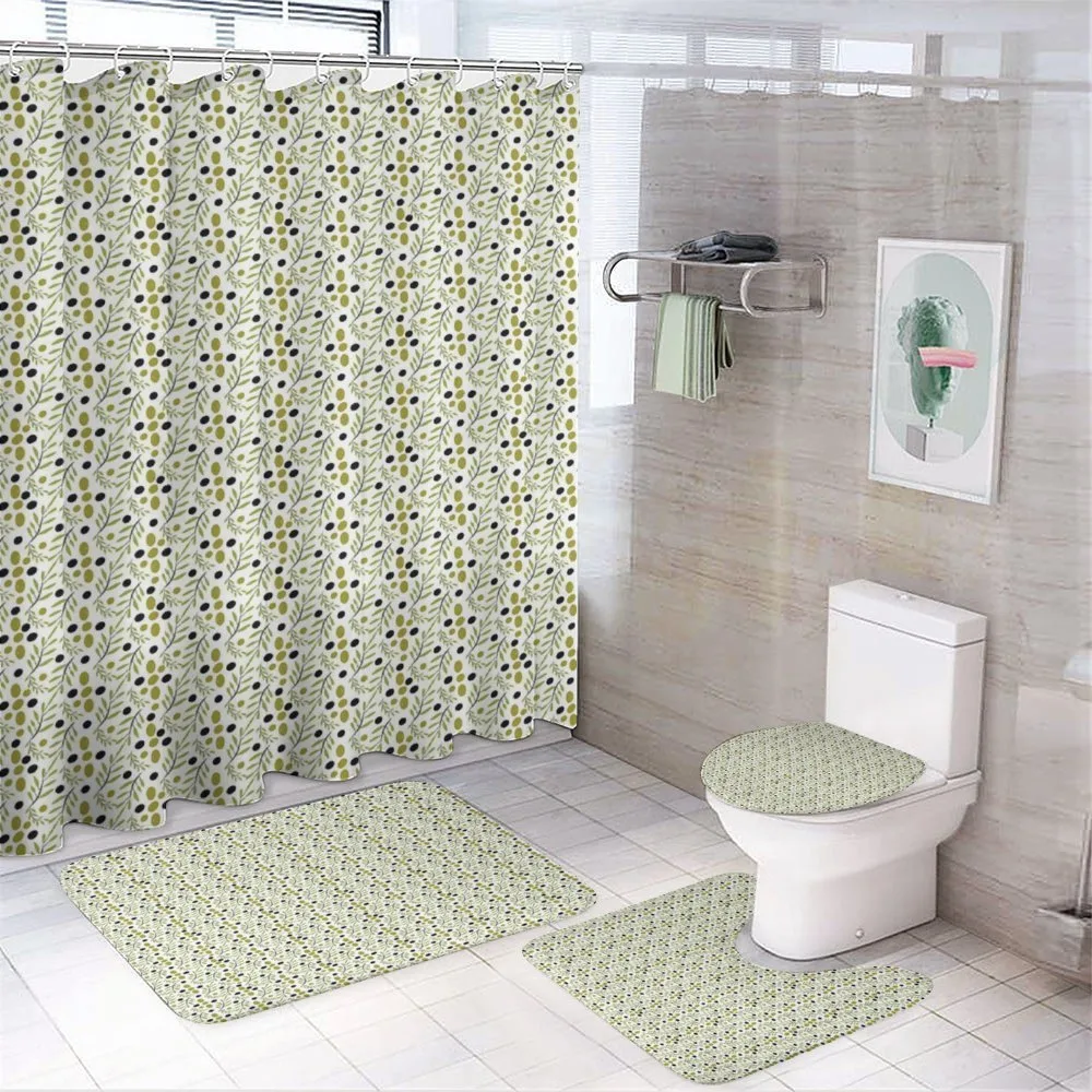 Organic Foods Leaves Budding — 4-Piece Bathroom Set preview