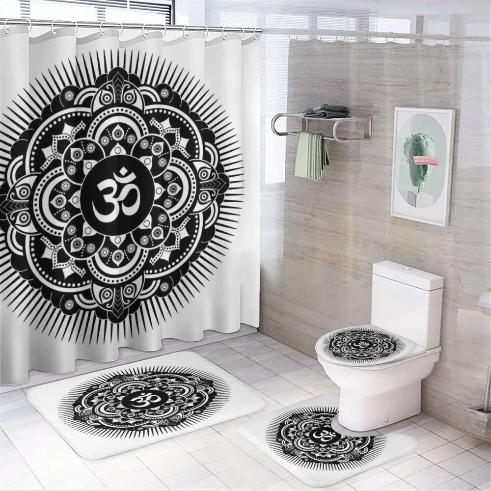 Oriental Tattoo Art Mandala — 4-Piece Bathroom Set preview