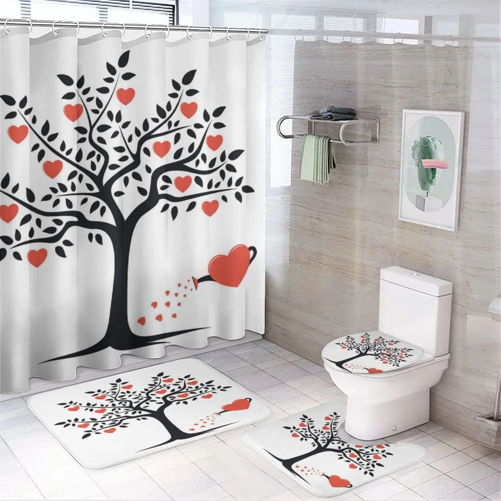 Romantic Love Tree — 4-Piece Bathroom Set preview