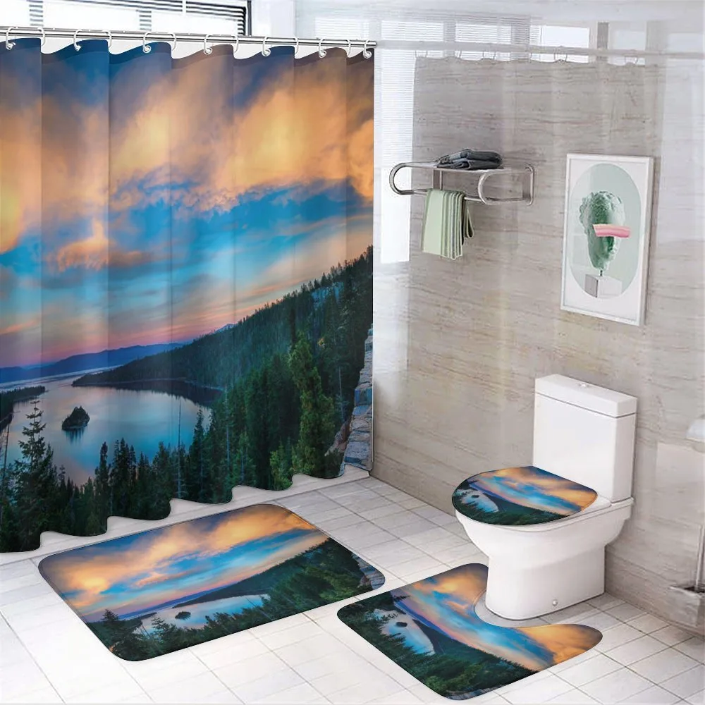 Sundown in the Woods — 4-Piece Bathroom Set preview