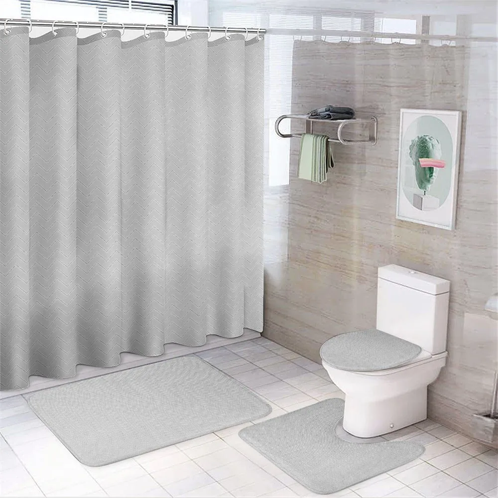 Triangles Consisting Dots — 4-Piece Bathroom Set preview