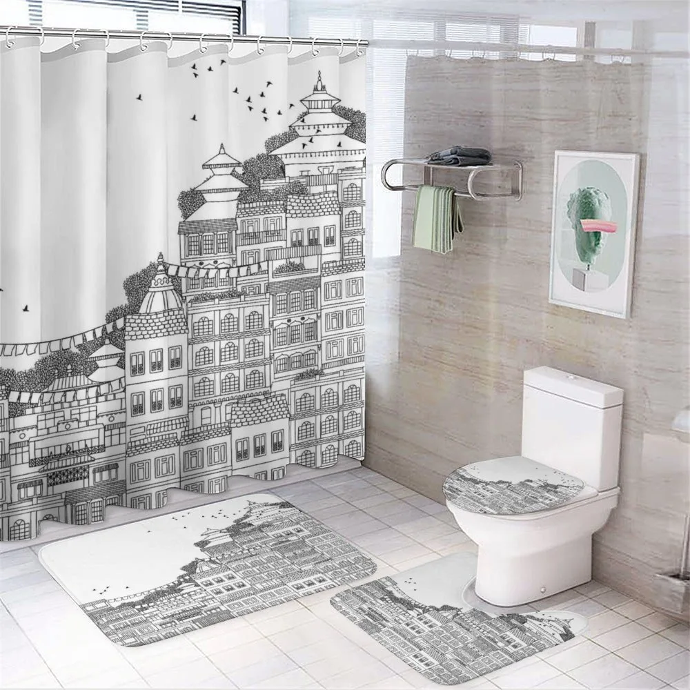 Doodle Style Kathmandu 4-Piece Bathroom Set product video
