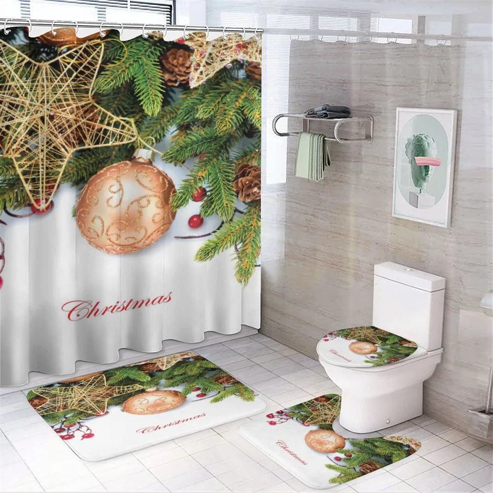Holly Berries Star — 4-Piece Bathroom Set preview