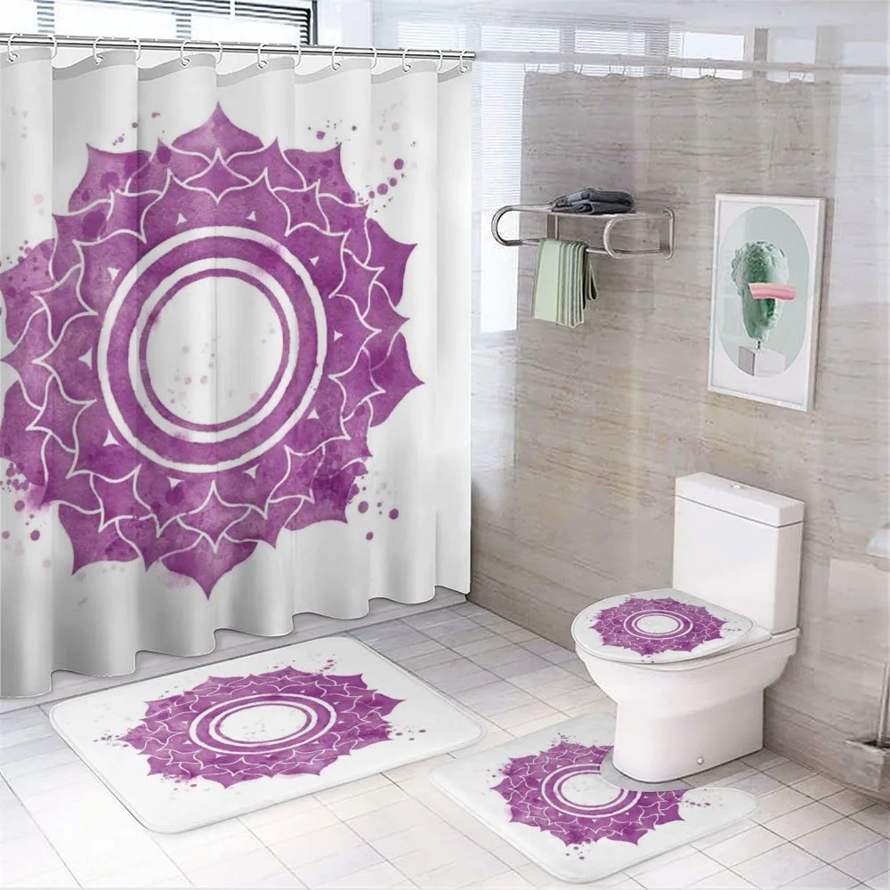 Mandala Chakra Splash — 4-Piece Bathroom Set preview