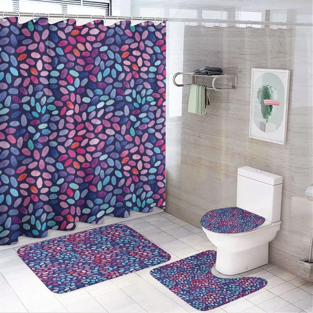 Oval Watercolor Spots — 4-Piece Bathroom Set preview