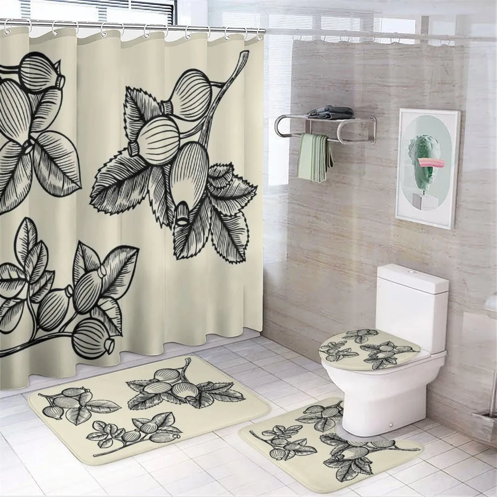 Rosa Canina Sketch — 4-Piece Bathroom Set preview