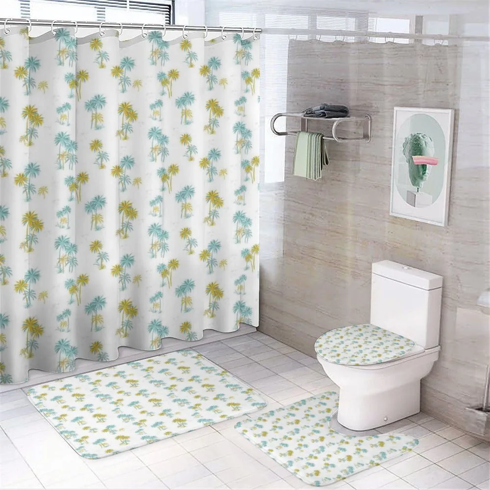 Tropical Palm Tree Design — 4-Piece Bathroom Set preview