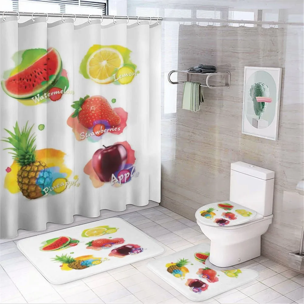 Colorful Summer Food — 4-Piece Bathroom Set preview