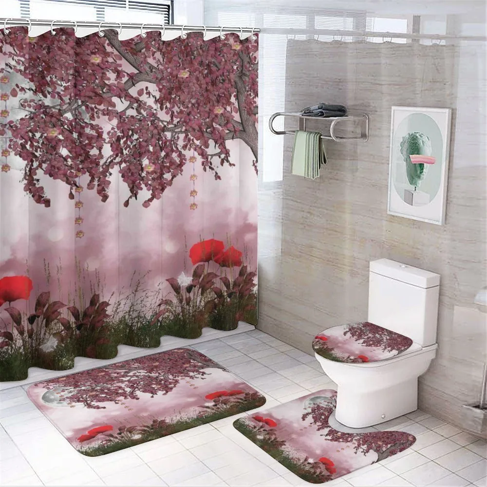 Dream Garden with Poppies — 4-Piece Bathroom Set preview