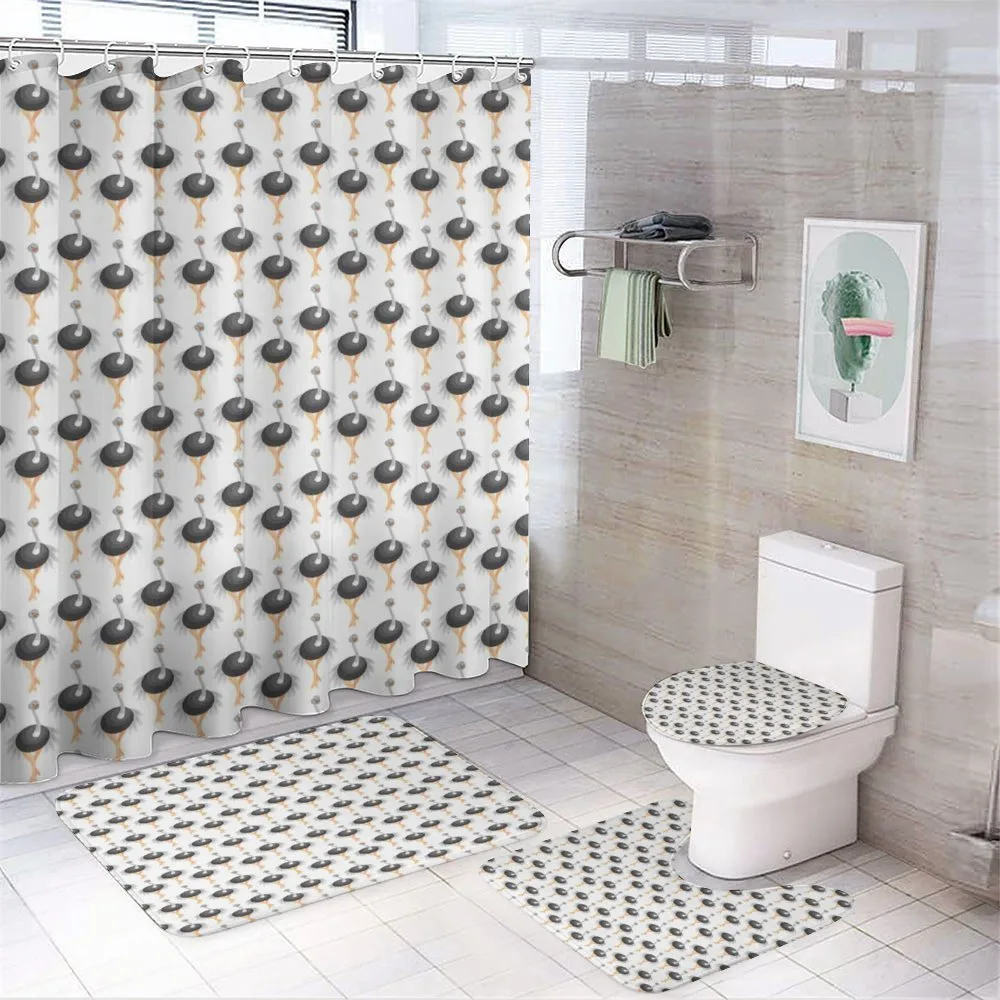 Female Dancing Bird — 4-Piece Bathroom Set preview