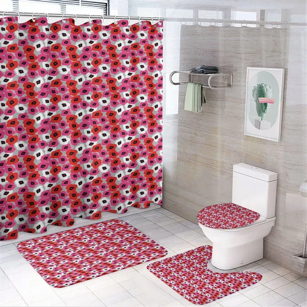 Flower Look Motif — 4-Piece Bathroom Set preview