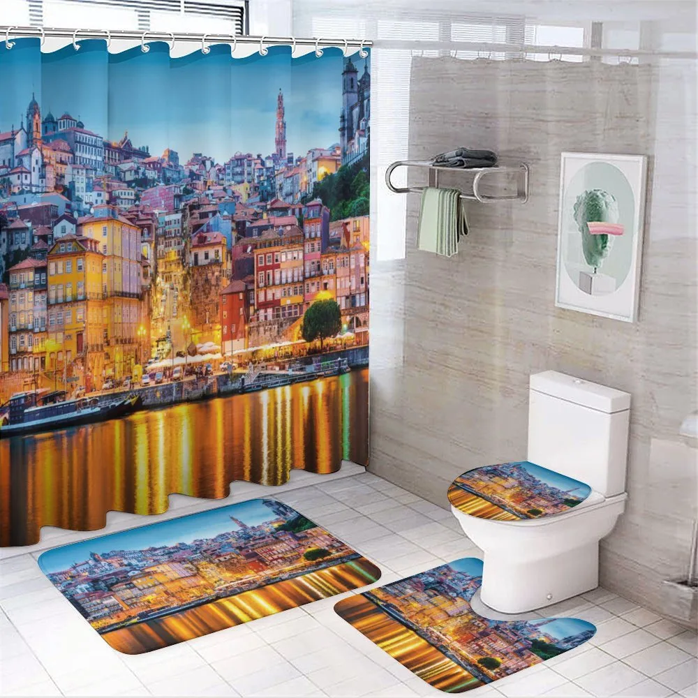 Medieval Town Coast — 4-Piece Bathroom Set preview