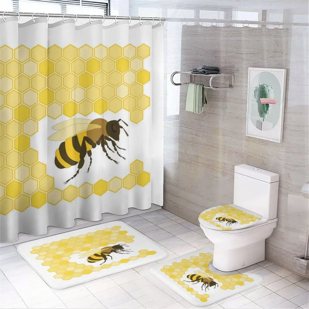Single Bugnd Hexagons — 4-Piece Bathroom Set preview