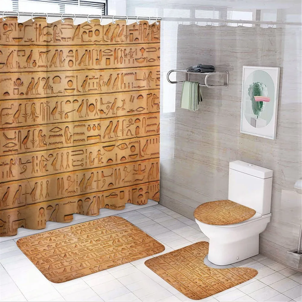 Hieroglyphs Composition — 4-Piece Bathroom Set preview
