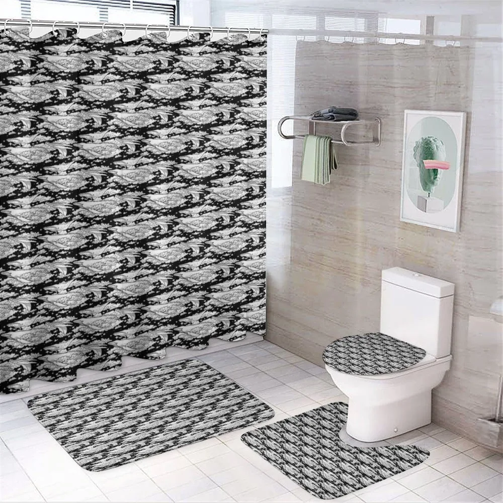 Ocean Mammals Flying — 4-Piece Bathroom Set preview