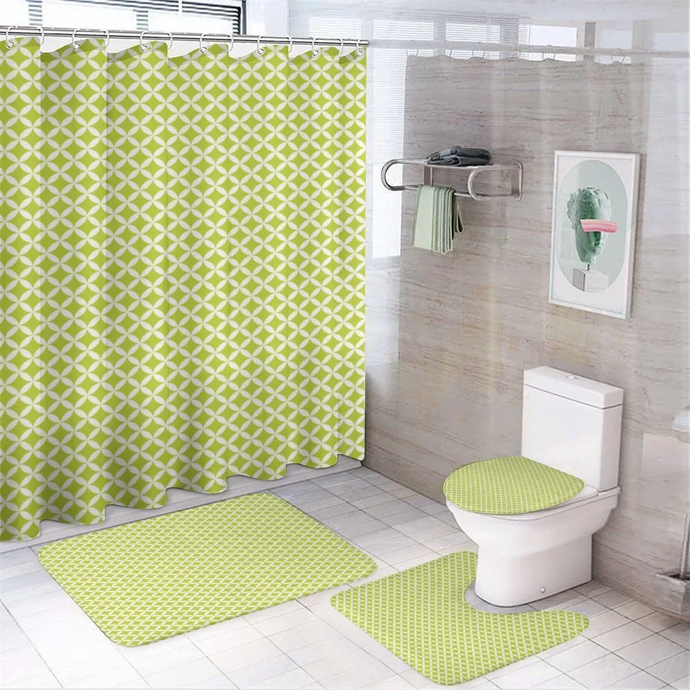 Retro Diamond Star Rounds 4-Piece Bathroom Set product video