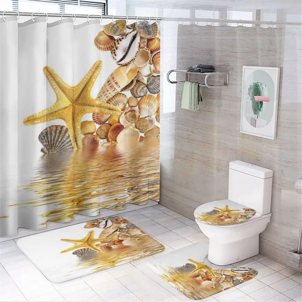 Sea Shells and Starfish — 4-Piece Bathroom Set preview