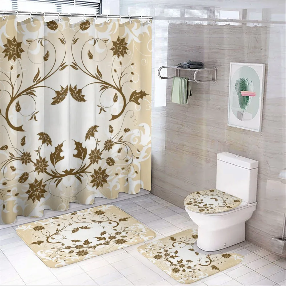 Swirled Petals Leaves — 4-Piece Bathroom Set preview