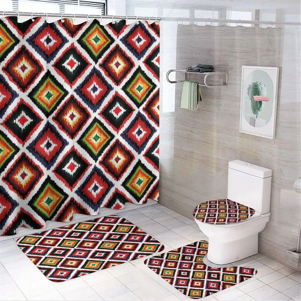 Vintage Folk Border — 4-Piece Bathroom Set preview