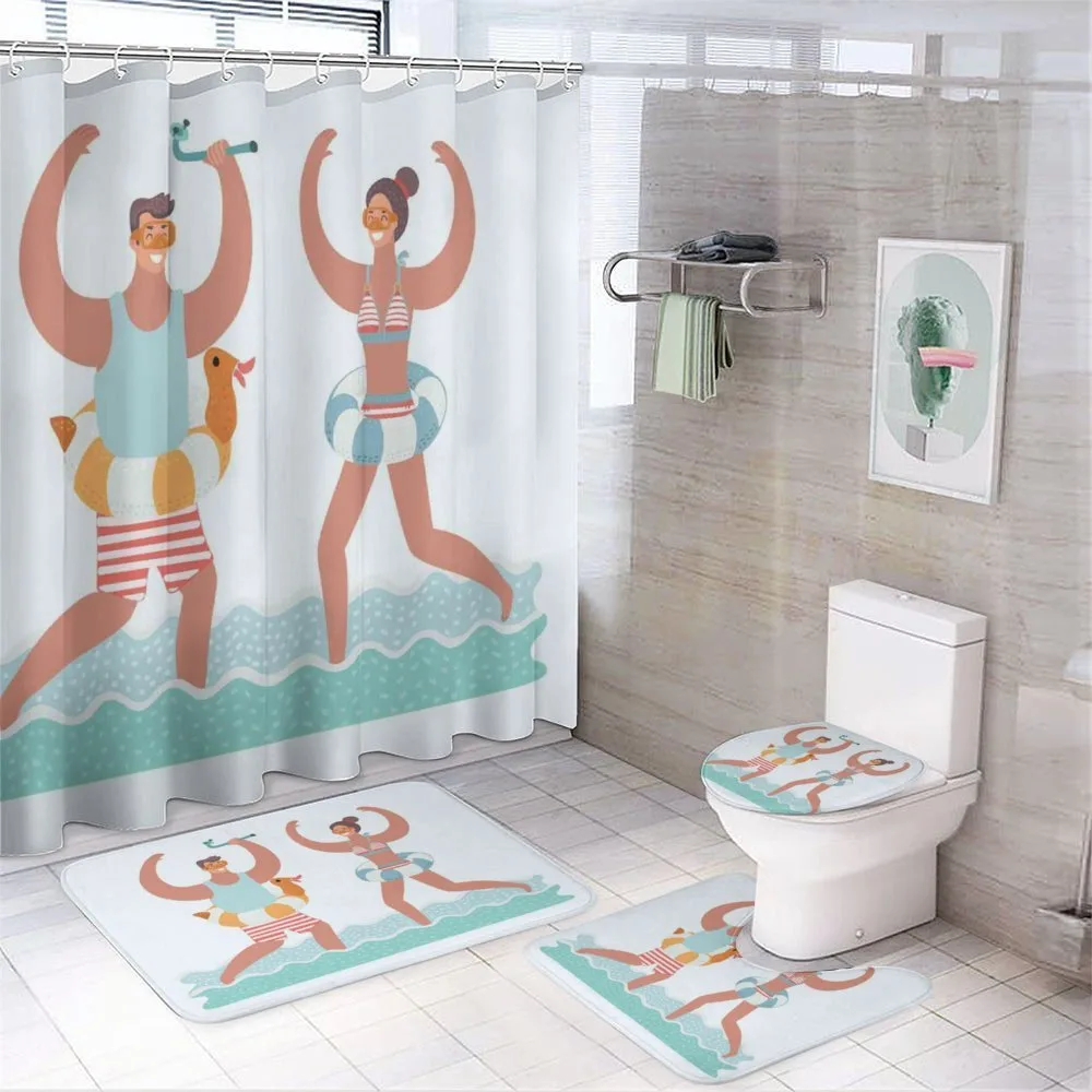 Beach Vibes with Swim Ring — 4-Piece Bathroom Set preview