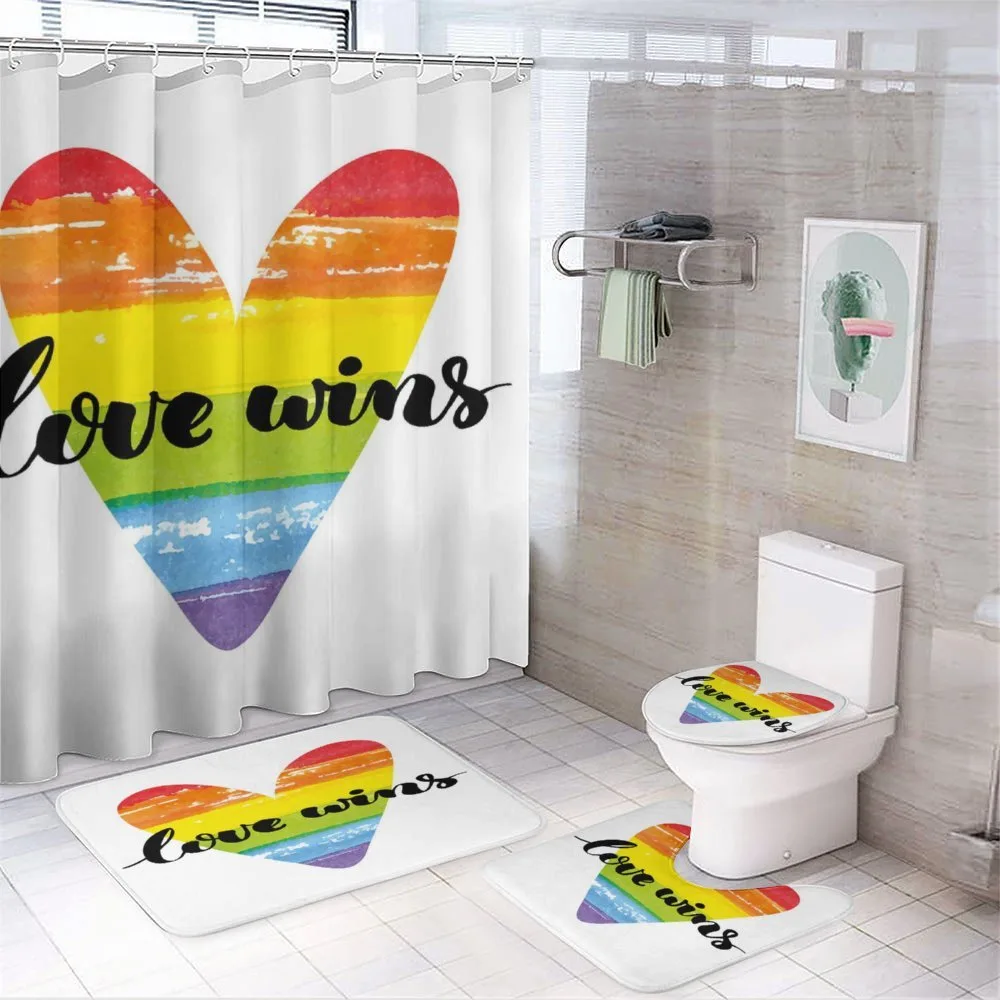 Gay Marriage Sign — 4-Piece Bathroom Set preview
