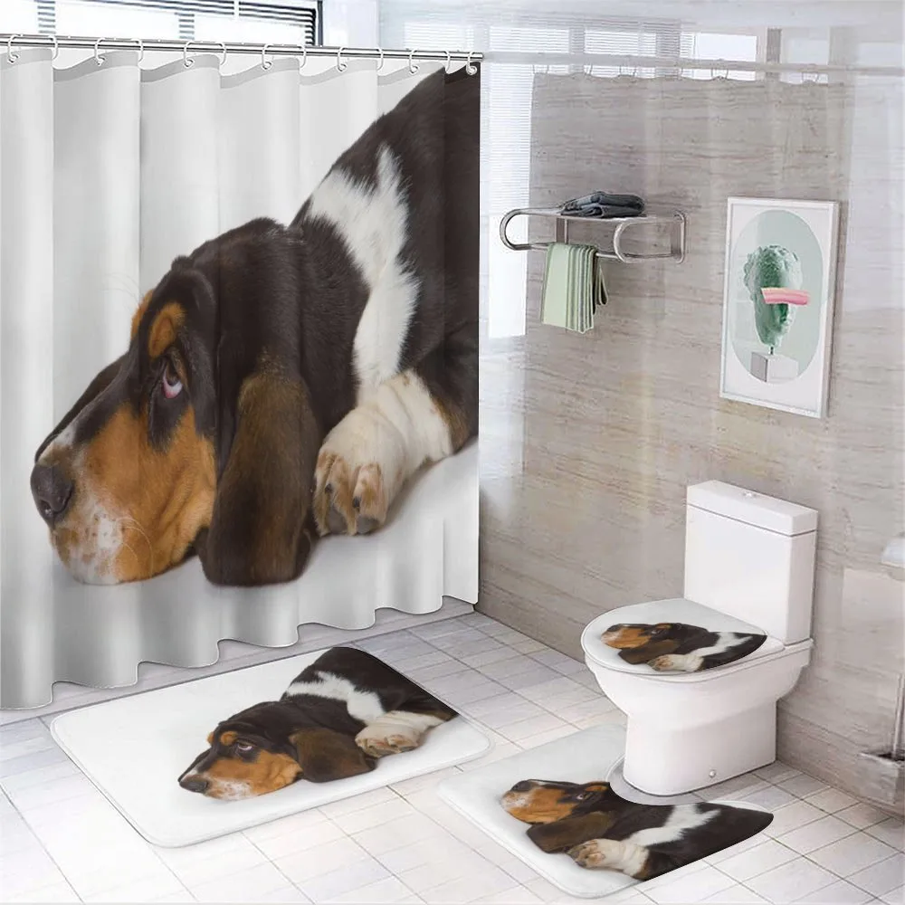 Innocently Lying Dog — 4-Piece Bathroom Set preview