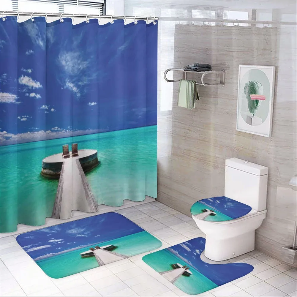 Lagoon Honeymoon Sea — 4-Piece Bathroom Set preview
