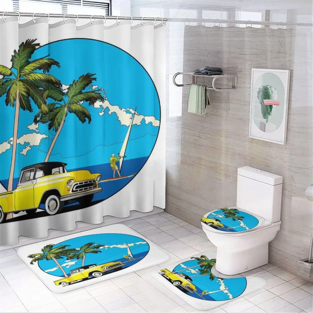 Nostalgic Chevy Car 4-Piece Bathroom Set product video