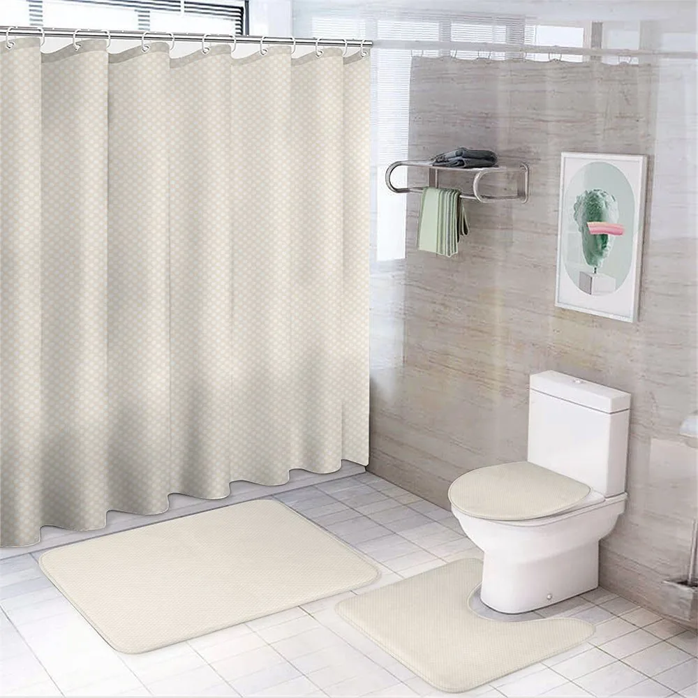 Polka Dots Repetitive Motif — 4-Piece Bathroom Set preview